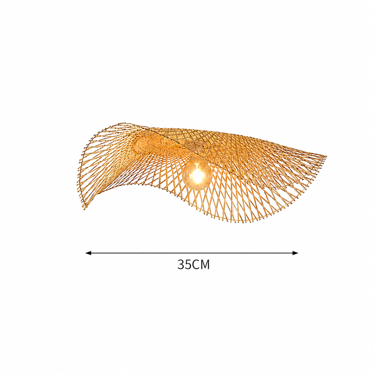 Suspension Design en Bambou–Lustre Ondulé