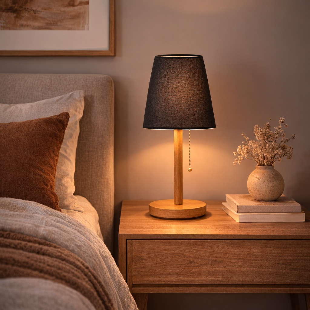 Abat-jour Noir Minimaliste – Design Élégant