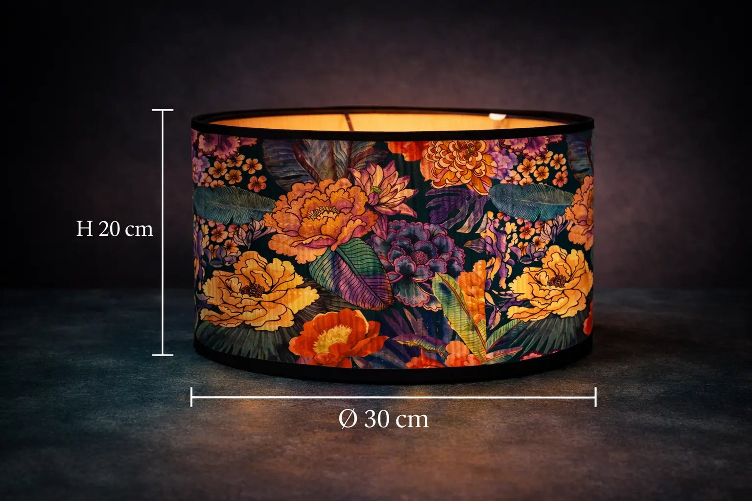 Abat-jour Floral Tropical – Motif Fleurs Colorées Lumyno