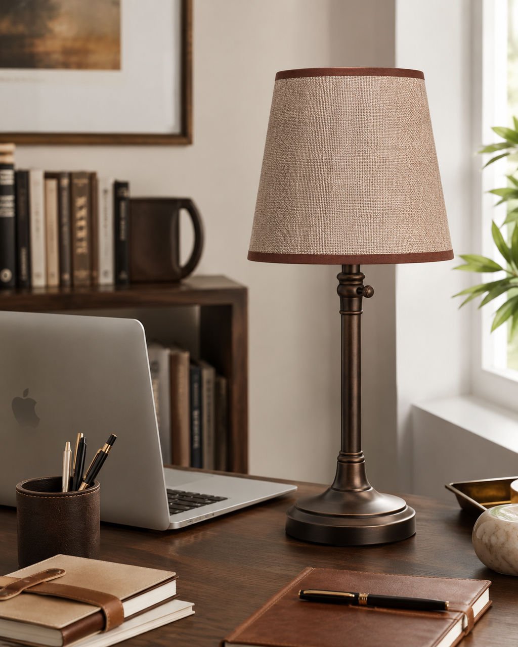 Abat-jour Conique Lin Beige