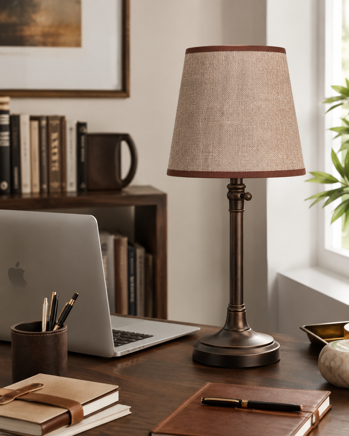 Abat-jour Conique Lin Beige