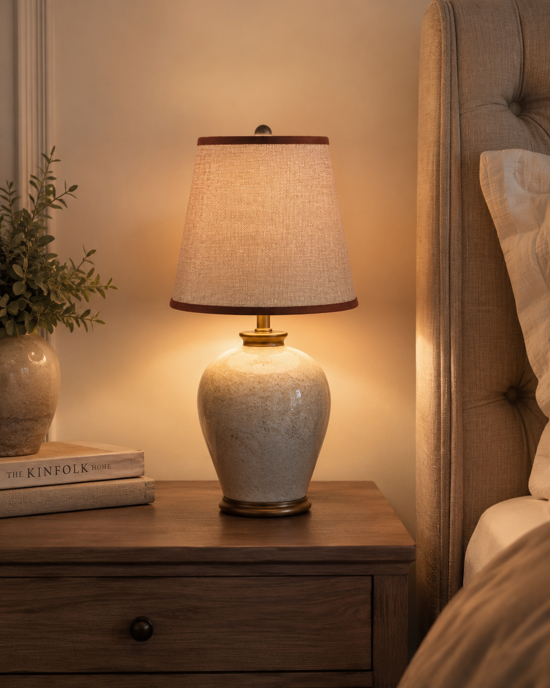 Abat-jour Conique Lin Beige