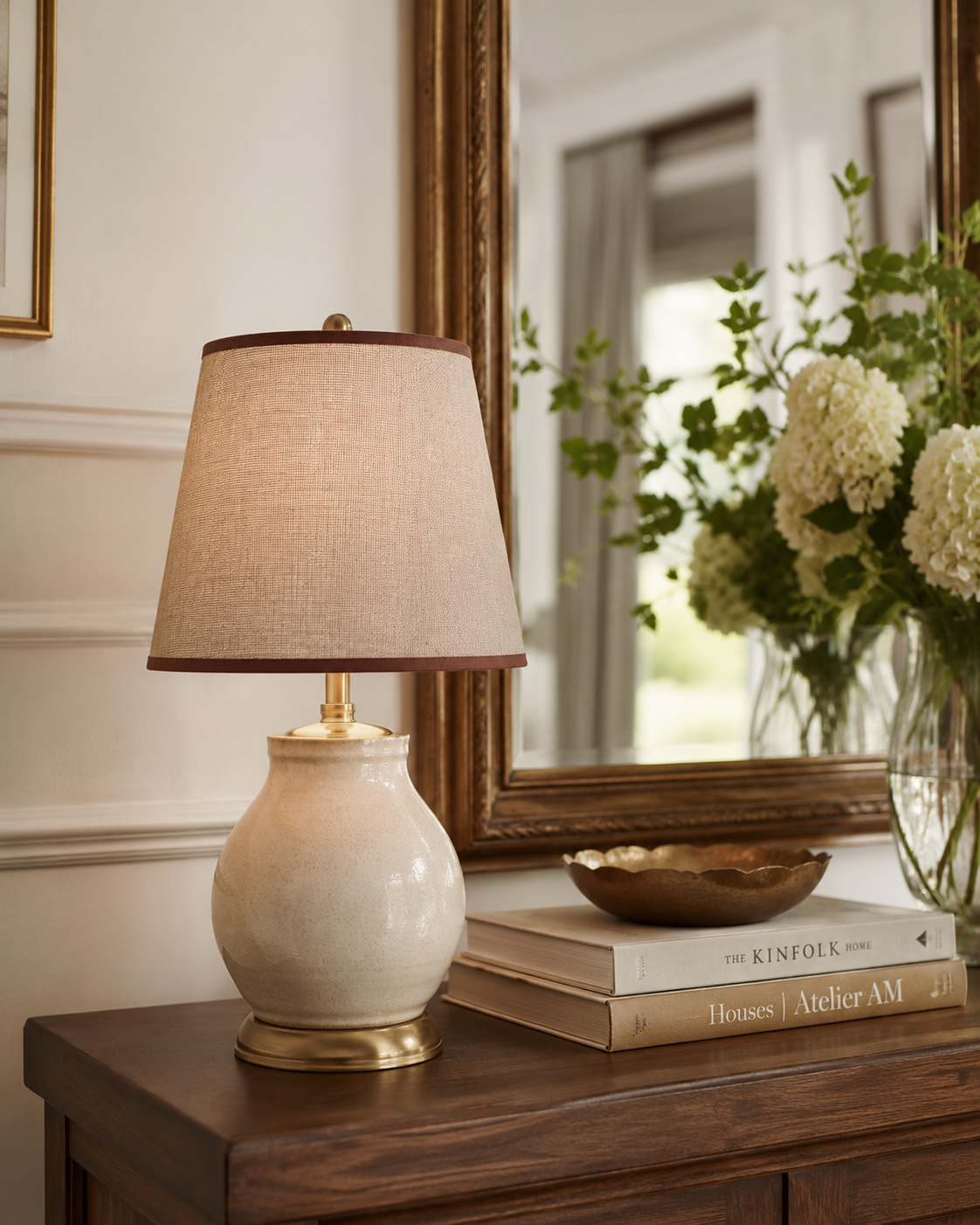 Abat-jour Conique Lin Beige