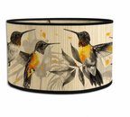 Abat-jour bambou motif colibris - Safran