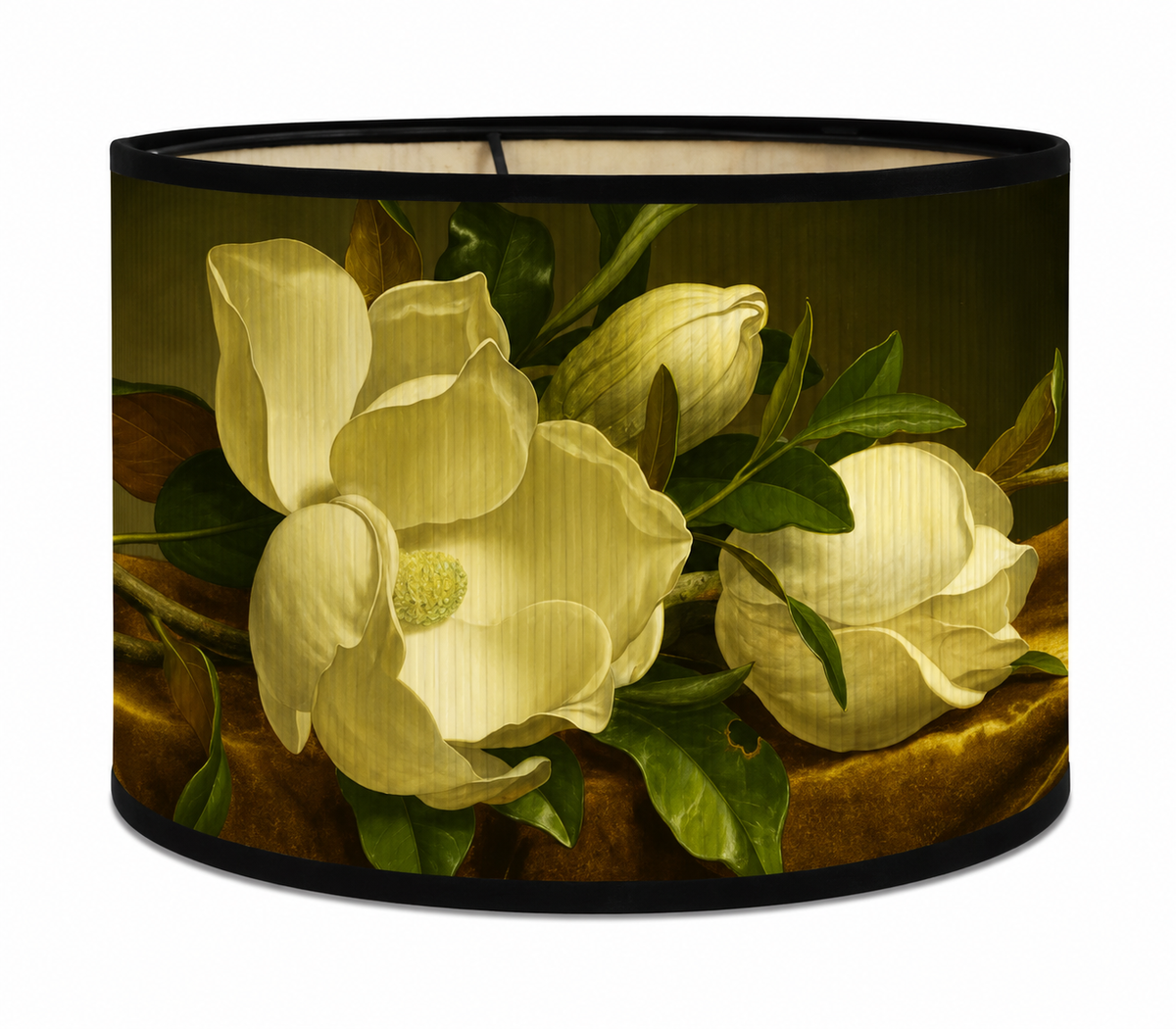 Abat-jour floral magnolias blancs - Magnolia