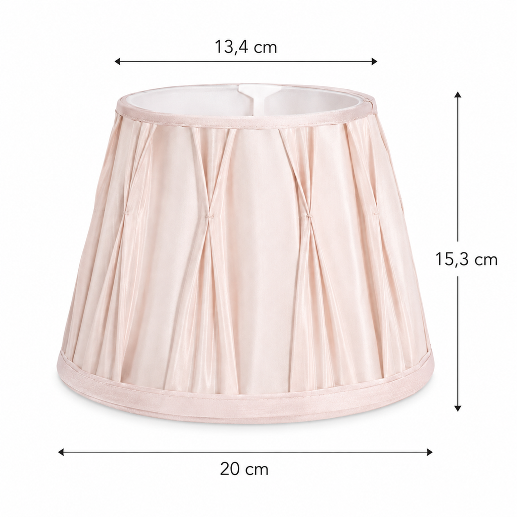 Abat-jour Conique Plissé Rose