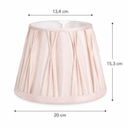 Abat-jour Conique Plissé Rose