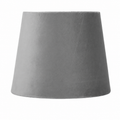Abat-jour Conique Velours Gris