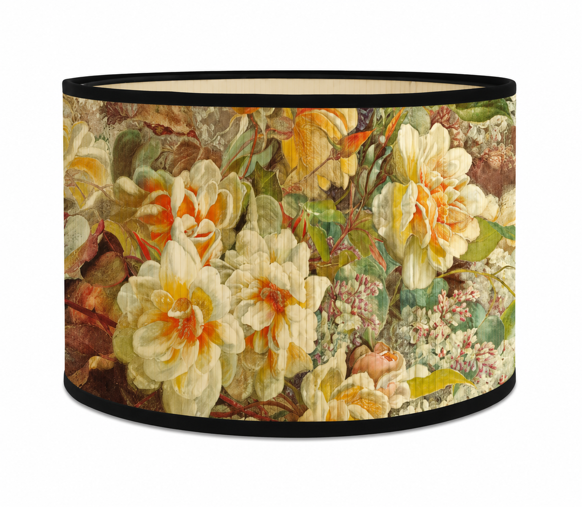 Abat-jour floral roses jaunes - Abeille