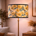 Abat-jour Floral Jaune–Motif Fleurs Vintage Lumyno