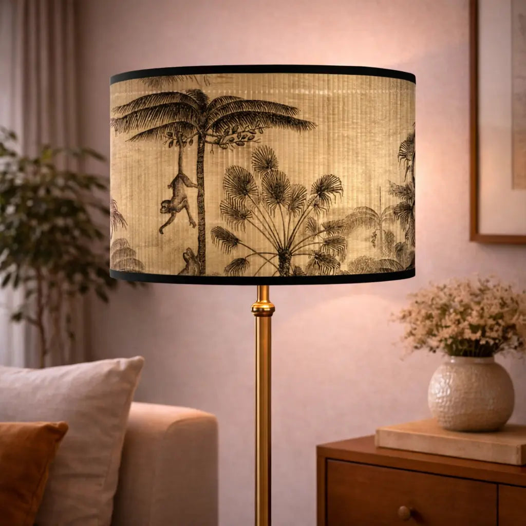Abat-jour Jungle Singe – Motif Tropical Vintage Lumyno