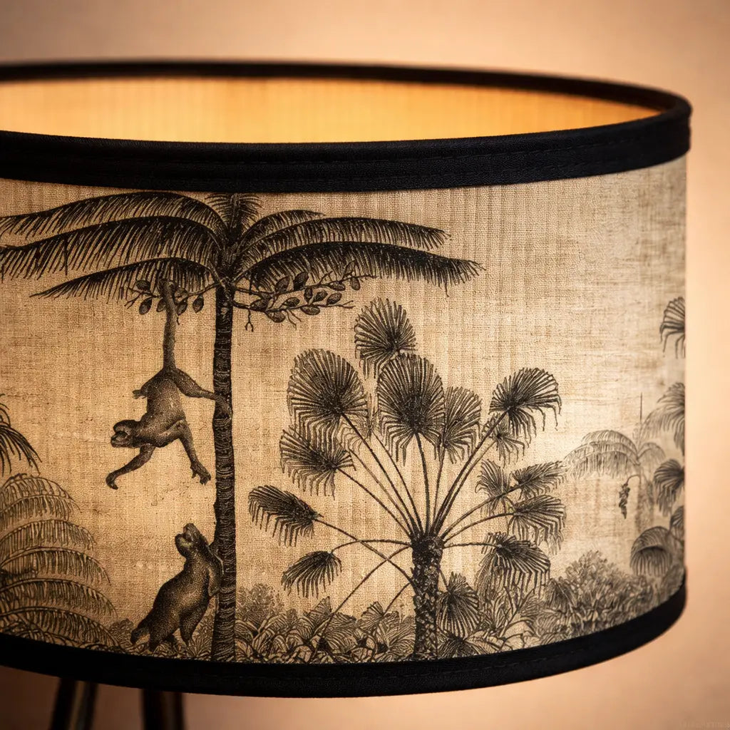 Abat-jour Jungle Singe – Motif Tropical Vintage Lumyno