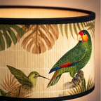 Abat-jour Jungle Perroquet & Colibri – Motif Tropical Naturel Lumyno