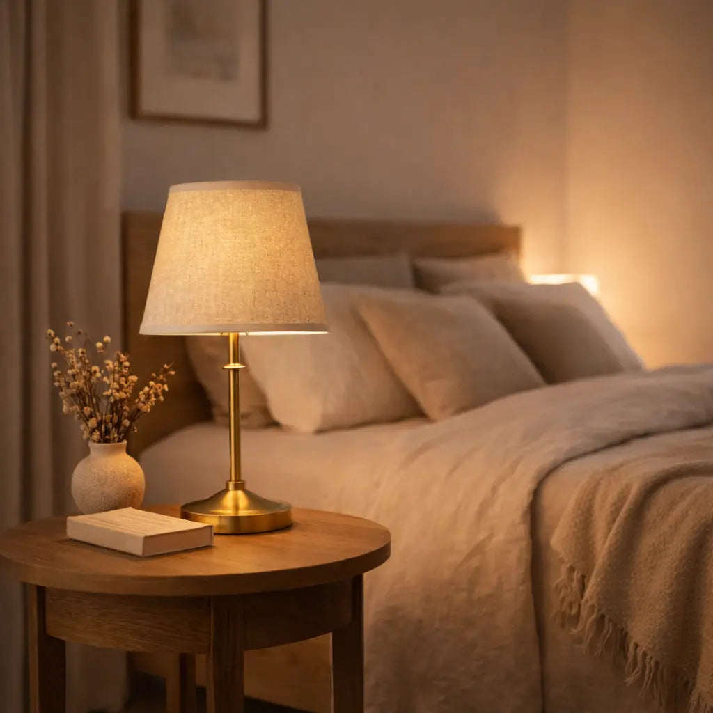 Abat-jour Lin Beige Naturel – Design Classique Lumyno