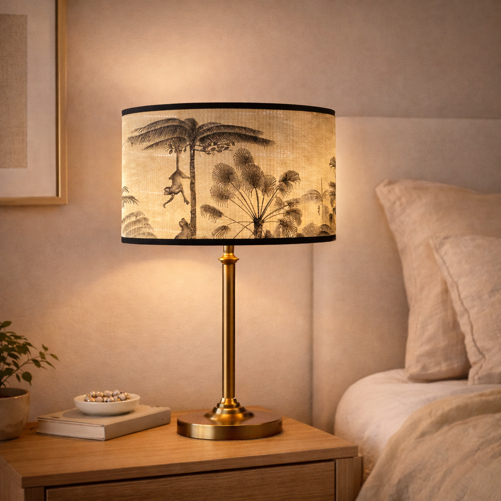 Abat-jour Jungle Singe–Motif Tropical Vintage