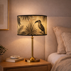 Abat-jour Toucan Jungle–Motif Tropical Vintage Beige
