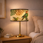 Abat-jour Jungle Perroquet & Colibri–Motif Tropical