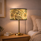 Abat-jour Zen Japonais en Bambou–Motif Floral