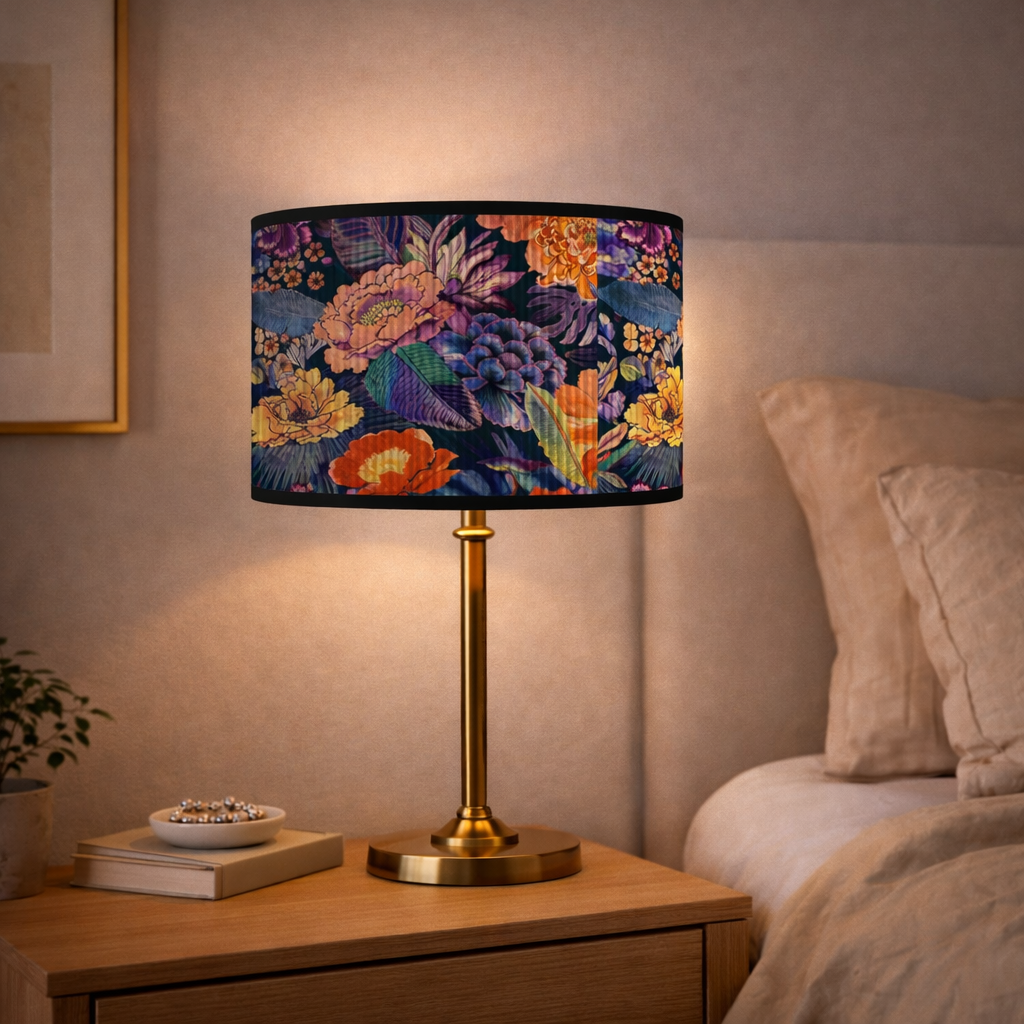 Abat-jour Floral Tropical–Motif Fleurs Colorées