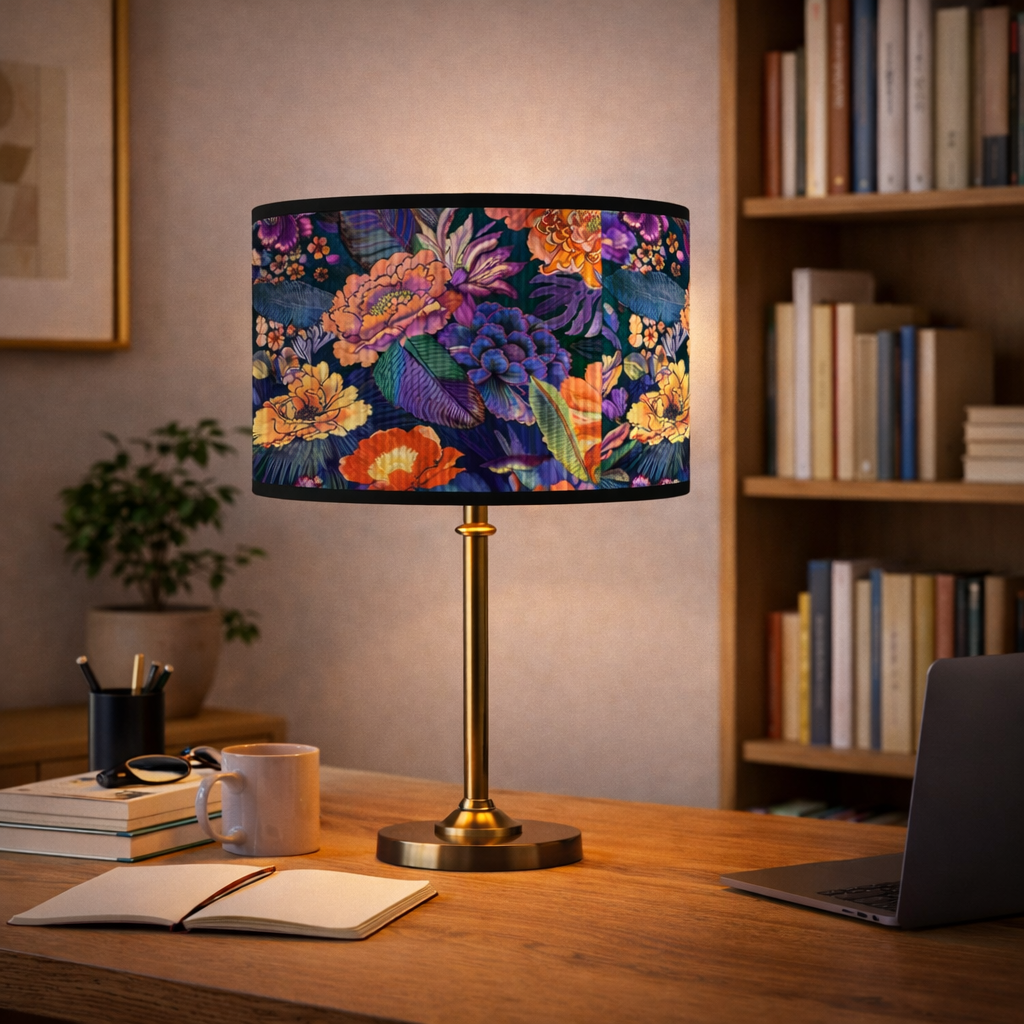 Abat-jour Floral Tropical–Motif Fleurs Colorées