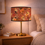 Abat-jour Floral Vintage Terracotta–Motif Fleurs