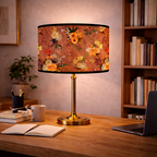 Abat-jour Floral Vintage Terracotta–Motif Fleurs