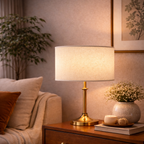 Abat-jour Lin – Design Minimaliste Beige
