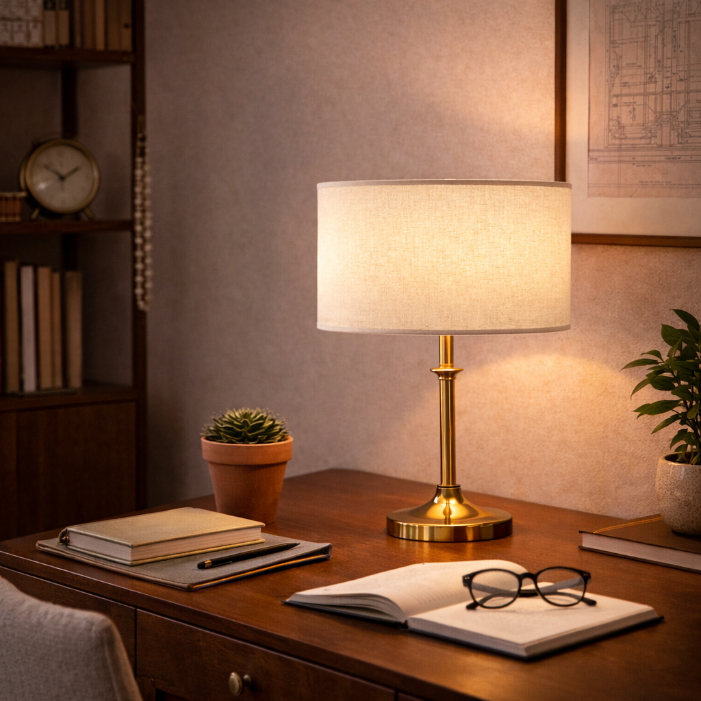 Abat-jour Lin – Design Minimaliste Beige