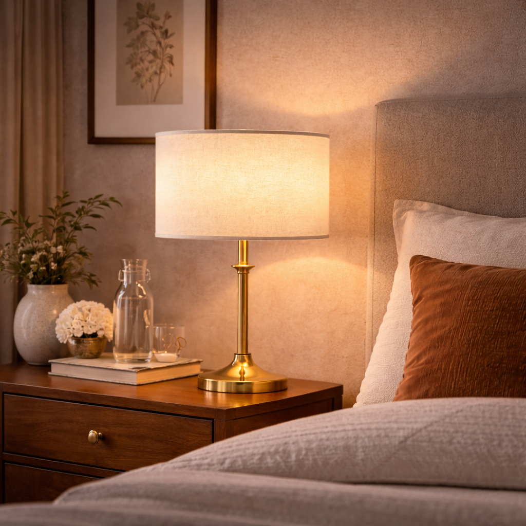 Abat-jour Lin – Design Minimaliste Beige