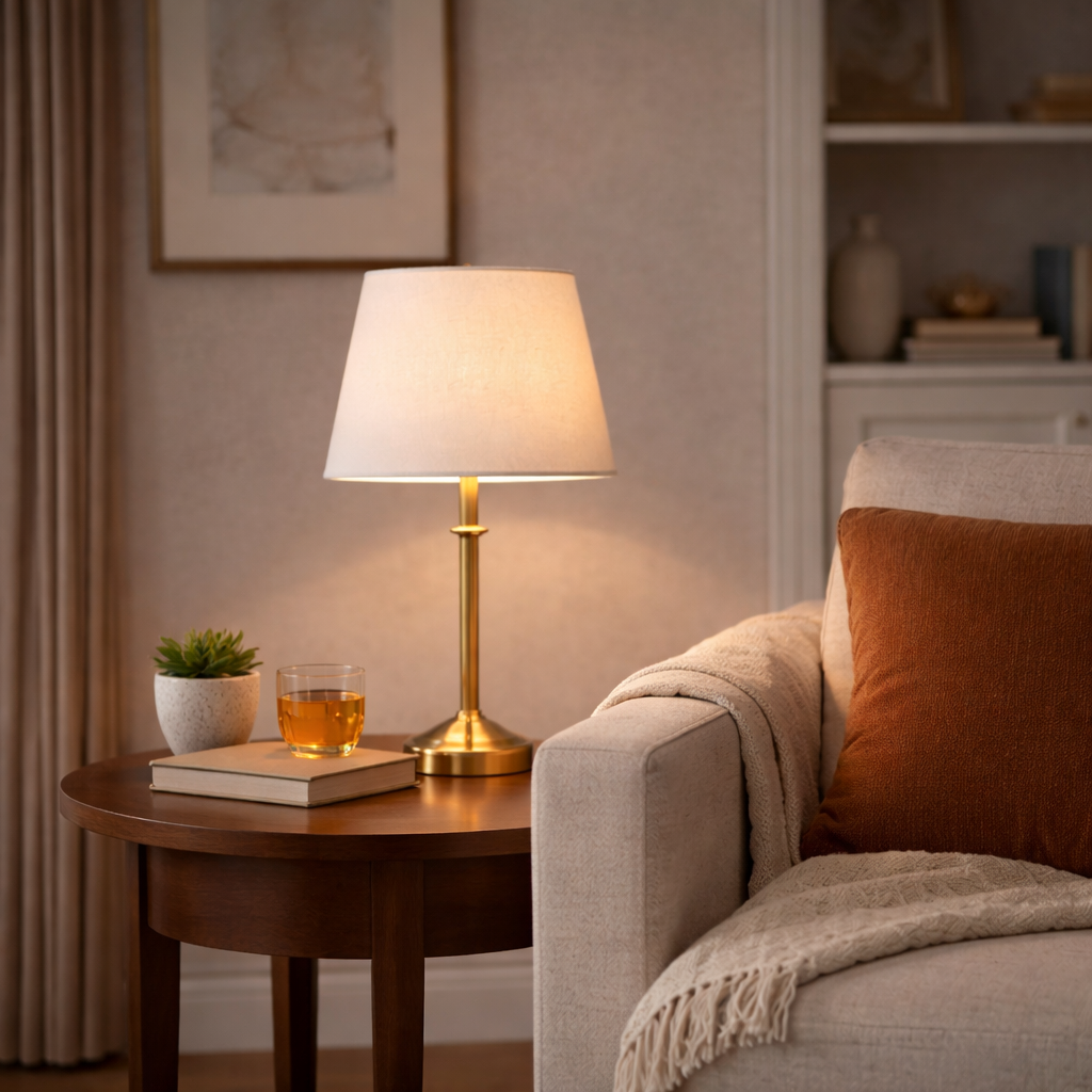 Abat-jour Lin Beige Clair – Design Classique
