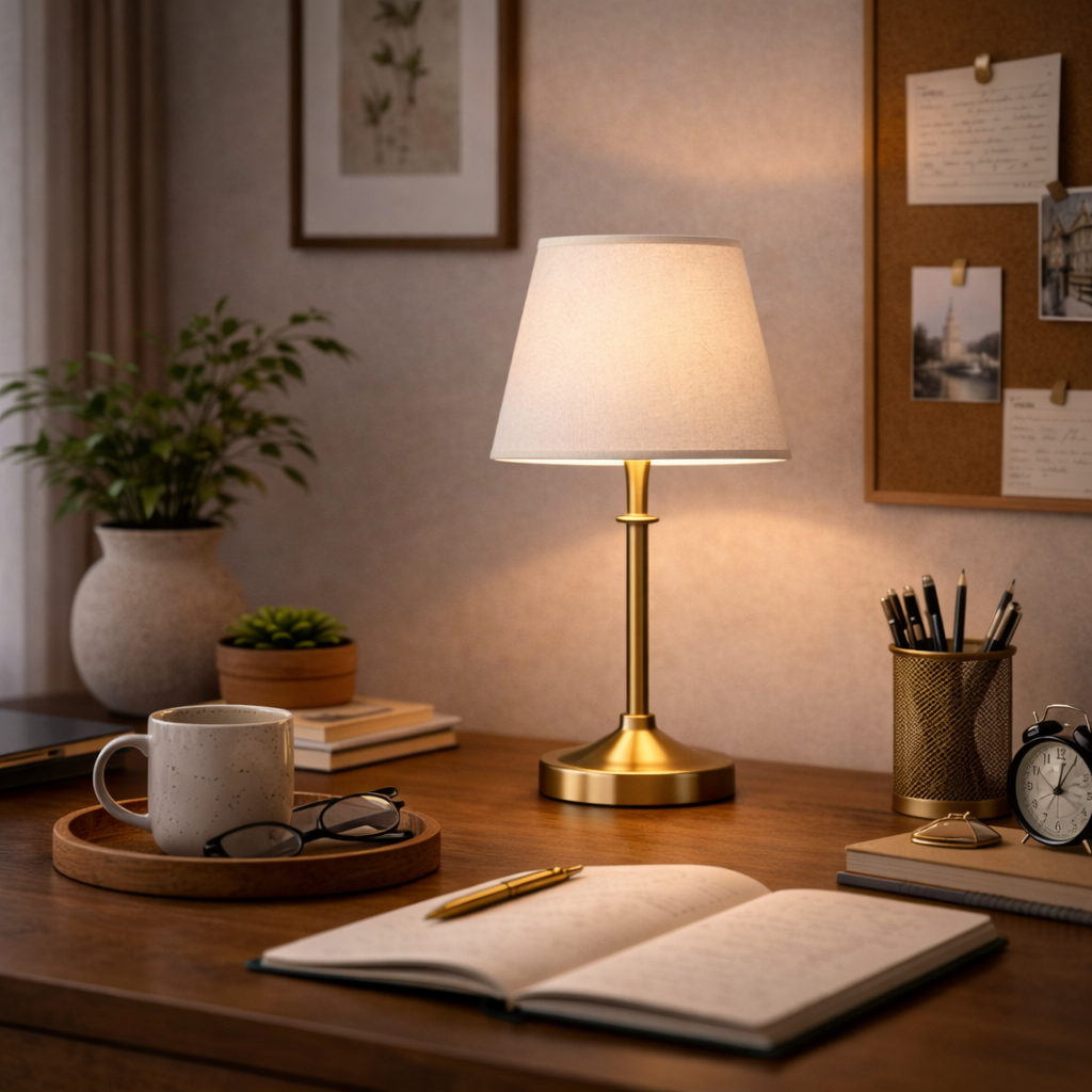 Abat-jour Lin Beige Clair – Design Classique