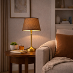 Abat-jour Lin Marron – Style Classique