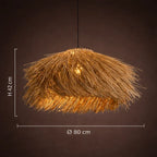 Suspension Paille Naturelle – Lustre Bohème Lumyno