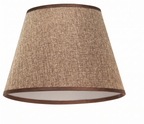 Détail tissu lin marron abat-jour classique