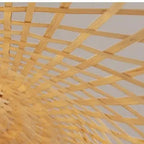 Suspension Design en Bambou – Lustre Ondulé Naturel Lumyno