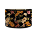 Abat-jour Floral Noir – Motif Tournesols Vintage Lumyno