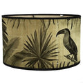 Abat-jour Toucan Jungle – Motif Tropical Vintage Beige Lumyno