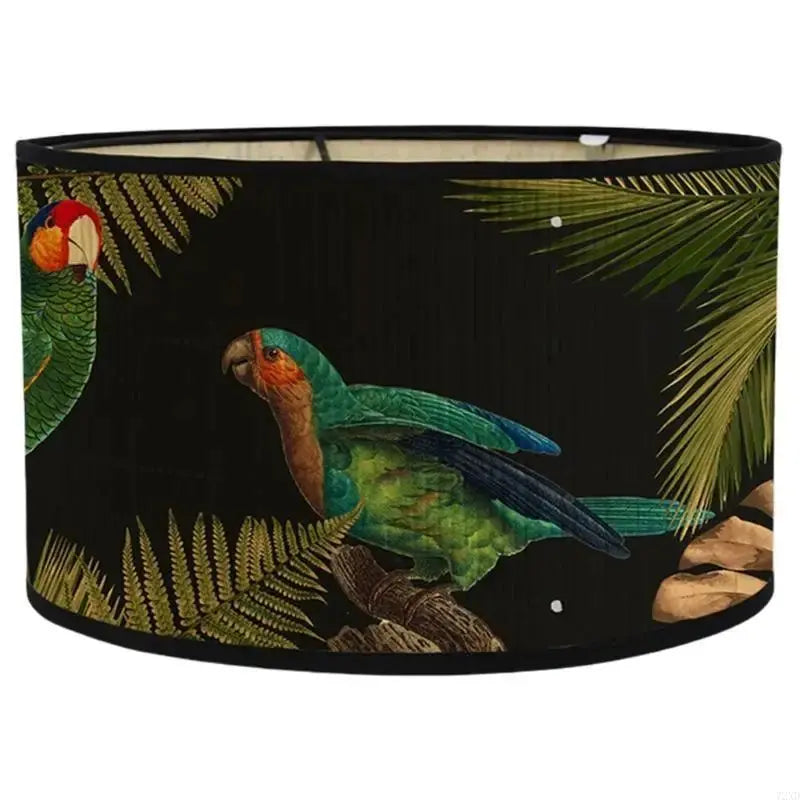 Abat-jour Jungle Perroquet – Motif Tropical Noir Lumyno