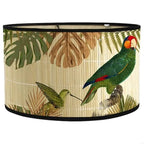 Abat-jour Jungle Perroquet & Colibri – Motif Tropical Naturel Lumyno