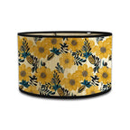 Abat-jour Floral Jaune–Motif Fleurs Vintage Lumyno