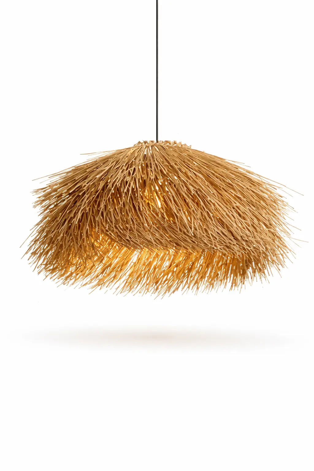 Suspension Paille Naturelle – Lustre Bohème Lumyno