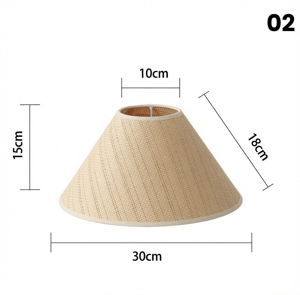 Abat-jour conique tissu beige - Lin