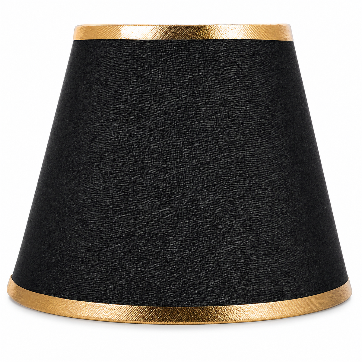 Abat-jour Tissu Noir & Doré – Onyx