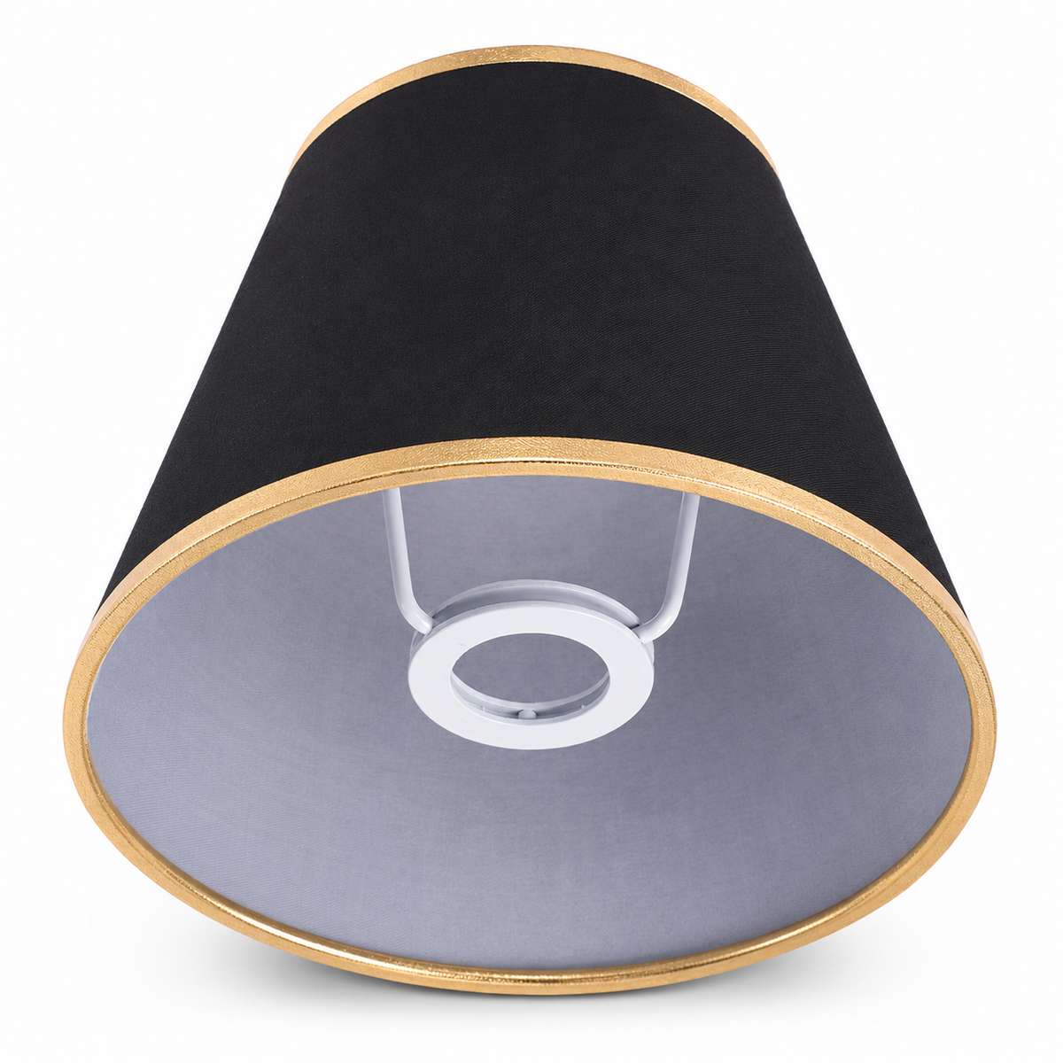 Abat-jour Tissu Noir & Doré – Onyx